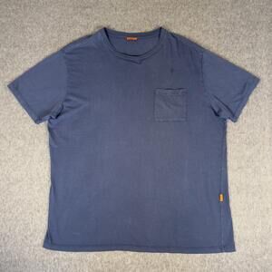Barena Shirt Mens XL Blue Short Sleeve Crew Neck Pocket Jersey Casual Tee